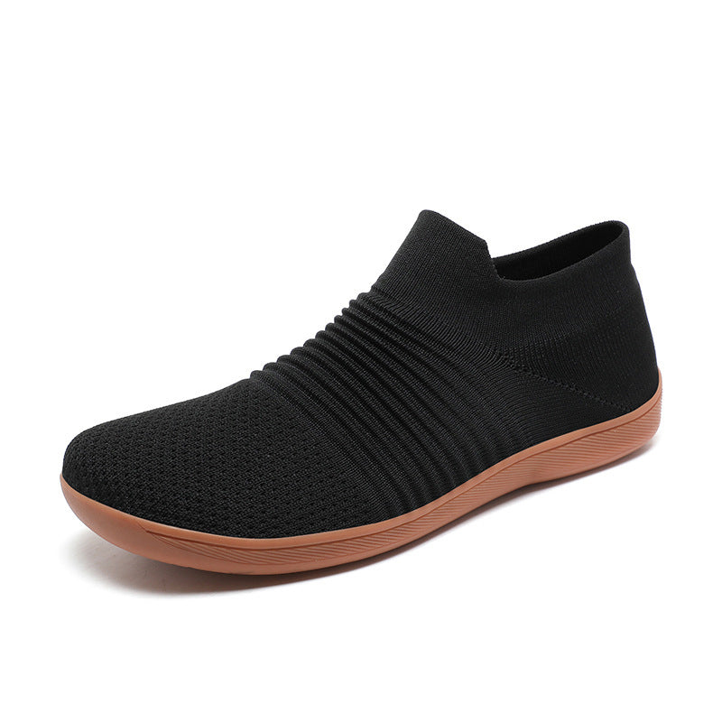 Men's Shoes Fly Woven Mesh Casual Lightweight Breathable One Pedal Thin Fitness Shoe